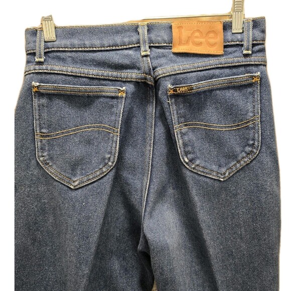 90s Vintage Lee Mom Jeans Womens Sz 14‎ Blue Denim High Rise Straight Made USA - Picture 4 of 13